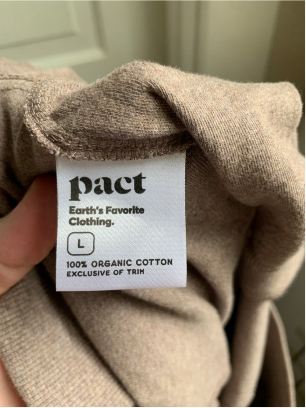 Women's Pact Organic Cotton Jogger Pants Size L Brown - Picture 5 of 6